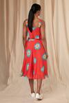 Shop_Masaba_Red Bemberg Linen Printed Crazy Daizy Daisy Crop Top And Skirt Set _at_Aza_Fashions