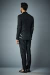 Shop_Gargee Designers_Black Jacket Wool And Pant  Embroidery Wave Tuxedo Set _at_Aza_Fashions