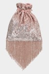 Shop_Aanchal Sayal_Pink Embellished Anaash Handcrafted Sequin Work Potli Bag _at_Aza_Fashions