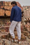 Shop_Dash and Dot_Blue 100% Organic Cotton Pintucked Pleats Shirt  _at_Aza_Fashions