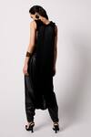 Shop_431-88 By Shweta Kapur_Black Japanese Leather Cargo Pant  _at_Aza_Fashions