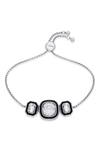 Buy_Isharya_White Crystals And Enamelled Bougie Bezel Bracelet_at_Aza_Fashions