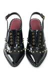 Shop_Sole House_Black Studs Embellished Pointed Toe Block Heels _at_Aza_Fashions