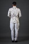 Shop_Balance by Rohit Bal_Ivory Poplin Satin Printed Floral And Bird Fitted Shirt _at_Aza_Fashions