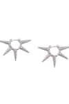 Shop_The Jewel Factor_White Crystals Star Shaped Studs_at_Aza_Fashions