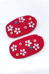 Shop_The Peach Street_Red Crocheted Christmas Snap Clips (Set of 2) For Girls_at_Aza_Fashions