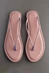 Shop_Myra_Pink Swarovski Strap Embellished Slippers_at_Aza_Fashions