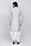 Shop_Arihant Rai Sinha_Grey Kurta Art Silk Solid With Dhoti Pant _at_Aza_Fashions