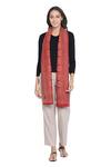 Shop_Shingora_Maroon Woven Paisley Border Detail Shawl _at_Aza_Fashions