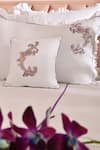 Shop_La Paloma_White 100% Cotton Embroidered Baroque Bedsheet Set _at_Aza_Fashions