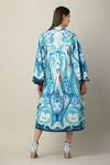 Shop_Limerick By Abirr N' Nanki_Multi Color Crepe Embroidery Collared Valentia Long Printed Jacket _at_Aza_Fashions