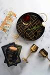 Shop_Koyo Studios_Black Iron, Brass With Enamel Lacquer Product Finish Gatsby Tray_at_Aza_Fashions