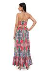 PS Pret by Payal Singhal_Red Crepe Printed Enchanted Halter Dress  _Online_at_Aza_Fashions