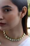 Shop_Do Taara_Gold Plated Kundan Choker Necklace _at_Aza_Fashions