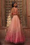 Shop Ruhr India Pink Net, Silk Velvet, Lining Lycra Sequin, Gota Ombre Embroidered Lehenga Set at Aza Fashions Shop_Ruhr India_Pink Net, Silk Velvet, Lining Lycra Sequin, Gota Ombre Embroidered Lehenga Set _at_Aza_Fashions