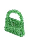 Shop_Adorn My Wish_Green Embellished Mini Square Shaped Bag _at_Aza_Fashions