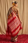 Shop_Paaprika_Black Kanjivaram Silk Handwoven Animal Pure Thread Vanasingaram Saree _at_Aza_Fashions