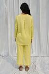 Shop_Ayaka_Yellow 100% Organic Cotton Made With Soyabean Fibres Straight Top  _at_Aza_Fashions