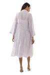 Shop Khat White , Handloom Collared, Checkered Pattern Handwoven Shirt Dress at Aza Fashions Shop_Khat_White , Handloom Collared, Checkered Pattern Handwoven Shirt Dress _at_Aza_Fashions