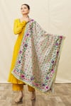 Shop_Samyukta Singhania_Multi Color Silk Embroidered Phulkari Dupatta _at_Aza_Fashions