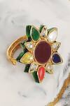 Buy Auraa Trends Multi Color Diamonds, Stones Floral Shape Embellished Ring - Single Pc at Aza Fashions Buy_Auraa Trends_Multi Color Diamonds, Stones Floral Shape Embellished Ring - Single Pc _at_Aza_Fashions