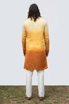 Shop_Kaka Calcutta_Yellow Bamboo, Cotton, Silk Embroidery Abstract Kurta Set _at_Aza_Fashions