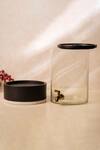 Shop_S.G. Home_Brown Wood Mid Century Glass Drink Dispenser _at_Aza_Fashions