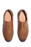 Shop_Paio_Beige Brogue Pattern Silas Wingtip Derbie Shoes _at_Aza_Fashions