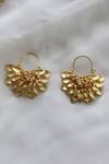 Buy_Do Taara_Gold Plated Beads Floral Shape Hoops _at_Aza_Fashions
