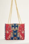Shop_The Garnish Company_Red Airi Japanese Floral Print Sling Bag _at_Aza_Fashions