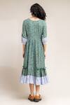 Shop_Doodlage_Green Gloria Upcycled Cotton Printed Dress_at_Aza_Fashions