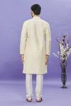 Shop Arihant Rai Sinha Cream Jacquard, Silk, Brocade Embroidery Geometric Pattern Kurta at Aza Fashions Shop_Arihant Rai Sinha_Cream Jacquard, Silk, Brocade Embroidery Geometric Pattern Kurta_at_Aza_Fashions