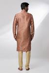 Shop Arihant Rai Sinha Pink Jacquard, Silk, Chanderi Embroidery Brocade Botanical Pattern Kurta Set at Aza Fashions Shop_Arihant Rai Sinha_Pink Jacquard, Silk, Chanderi Embroidery Brocade Botanical Pattern Kurta Set _at_Aza_Fashions
