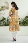 Shop_Sage Saga_Yellow Lawn Cotton Printed Floral Round Botanic Anarkali Palazzo Set _at_Aza_Fashions