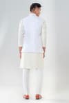 Shop_Amrit Dawani_Ivory Kurta Cotton Silk Embroidery French Knot Bundi Set _at_Aza_Fashions