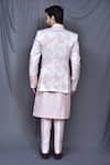 Shop_Adara Khan_Pink Bundi Jacquard Floral Jacket And Pant Set_at_Aza_Fashions