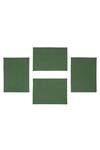 Shop_Consciousco_Green Cotton Duck Safari Leaf Midnight Place Mats - Set Of 4_at_Aza_Fashions
