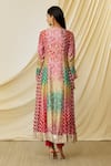 Shop_Prisha_Multi Color Silk Printed And Hand Embroidered Floral Anarkali Set _at_Aza_Fashions