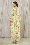 Shop_Gopi Vaid_Yellow Tunic - Viscose And Palazzo - Cotton Print & Embroidery Aashna & Set _at_Aza_Fashions