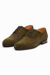 Shop_dapper Shoes_Green Wingtip Oxford Leather Shoes _at_Aza_Fashions