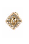 Shop_Ajooni Jewels_Gold Plated Kundan Embellished Stud Earrings _at_Aza_Fashions