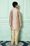 Shop_Petite Pomme_Brown Silk Solid Kurta  _at_Aza_Fashions