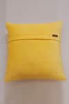 Shop_Throwpillow_Yellow Blend Of Cotton And Polyester Pleated Cushion Cover _at_Aza_Fashions