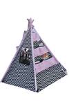 Shop My Gift Booth Black Cotton Print Chevron Teepee Tent at Aza Fashions Shop_My Gift Booth_Black Cotton Print Chevron Teepee Tent_at_Aza_Fashions