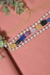 SWABHIMANN_Multi Color Embellished Stone Choker _Online_at_Aza_Fashions