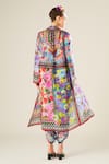 Shop_Rajdeep Ranawat_Multi Color Silk Floral Open Ursa Pattern Jacket And Dhoti Pant Set  _at_Aza_Fashions