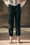 Shop_Akhl_Black Silk Tapes Embroidered On Tulle Tailored Trousers _at_Aza_Fashions