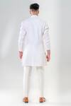 Shop_Amrit Dawani_Ivory Cotton, Silk Marble Dye Effect Kurta With Trouser _at_Aza_Fashions