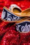 Shop_Cilwana Studio_Black Tilla Embroidered Juttis_at_Aza_Fashions