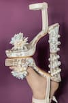Shop_The Episode_Cream Sequin Day Dreaming Pearl Embellished Heels _at_Aza_Fashions